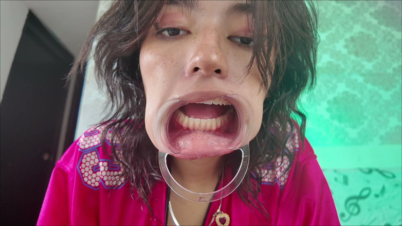 KiyuSweetCrazy: Cheeks Pulled Apart Teeth Exposed