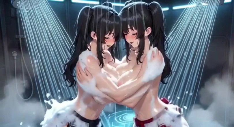 Hot girl dancing: Cute Anime Girls Showering, Ai Animation