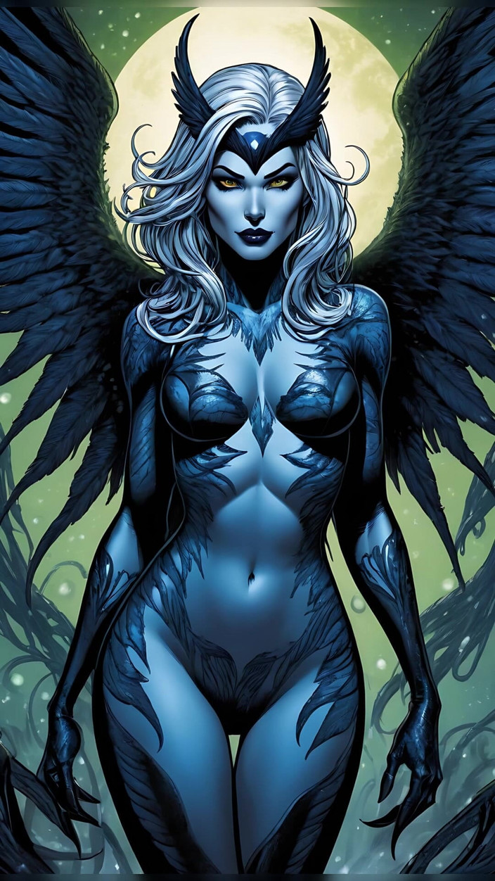 LustRender: Nahé noční křídlo Dark Frost Tendrils