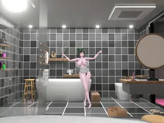 St. Louis Baie dezbracă Dans Hentai Spune-mi Cântec Azur Lane MMD 3D Soft Verde Culoare Edita Smixix