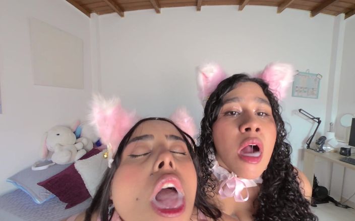 CuttiejennieVR: Flirty Cats vás přinutí jíst vlastní sperma, část 1