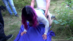 Cumdrinking Wife: Zucht-gangbang im Cruising Area teil 1