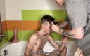 Morflot24: Alex Cuts Naked Evgeny's Hair in the Bathtub!