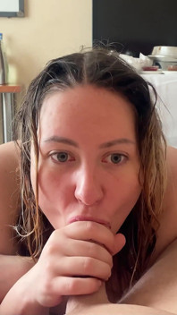 German Amateur POV Blowjob After Wake up in the Morning by Teen Maria Gail