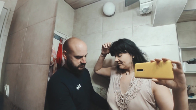 Hairy Homemade Amateur Orgasms: Pissing in husband's mouth - humiliation fetish