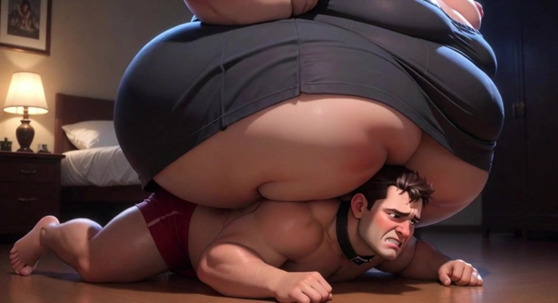 Anime Hentai: Heavy BBW Steps on Loser's Face - Humiliation &amp; Trampling
