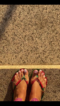 Fresh White Pedicure Available for Customs and Video Chat