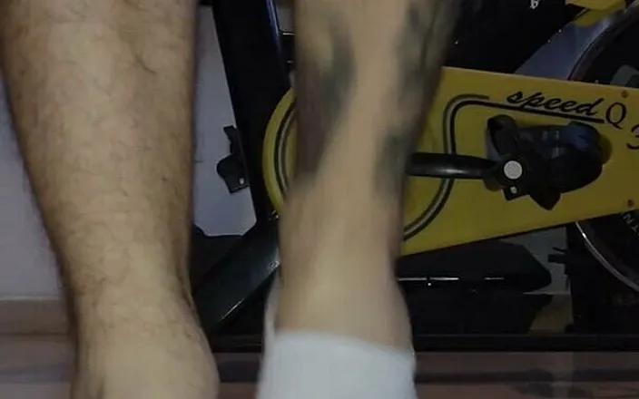 Tomas Styl: He does exercise in socks ( Big feet for worship)