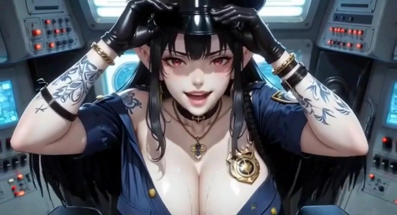 Hot girl dancing: Anime Cute Pegawai Polis Menunjukkan Buah dada, Animasi Ai