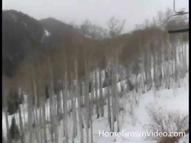 Homegrown Oral: Tyler sucks Matt Off on the mountain