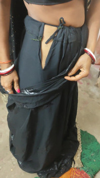 Desi Bhabhi and Black Saree