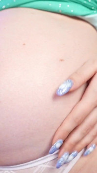 Pregnant Tease and Beg You to Fuck Her, Belly Close up