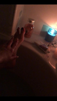 I’m in the Bath.... and You Are Shivering Holding My Fluffy Towel with Your Cock Locked in Its Cage