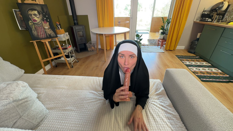 Andre Love: A Nun Is Fucking Her Holy Cunt with a Giant...