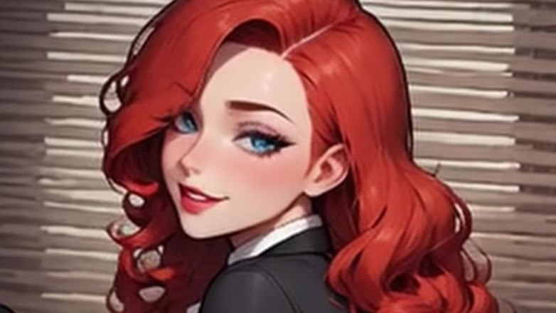 Aiwaifuloops: Секретарша Waifu в видео от первого лица - красное нижнее белье и разнообразие волос в офисе крупным планом