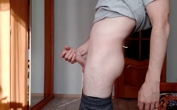 AlexRusFun: Village teen jerks off his huge cock and cums on...