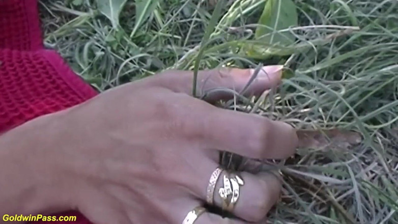 Goldwin pass: Skinny teen picked up for outdoor big cock threesome sex