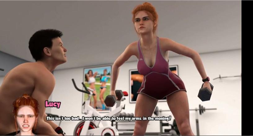 XXX Games Bunk: Area 69 - Gameplay -roleplay - Lucy - Gym Training, Massage and Pool Sex