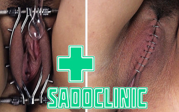 SADOFILMMAKERS: Sadoclinic 1 - Doktor Mephisto menutup pepek Masochist nakal dengan staples pembedahan