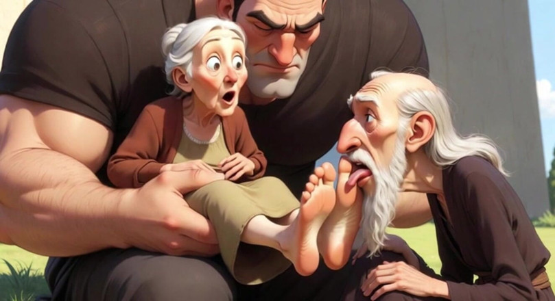 YOUR BEST FANTASY: Cuckold Husband Licks Wife's Feet While She Sits on Her...