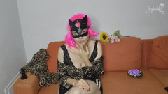 BigBoobCat: Sesi soloku dengan toket besar alamiku dan topeng sensualku