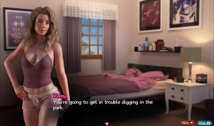 Dirty GamesXxX: Treasure of Nadia: nadržená milfka masturbuje venku a chlap ji...