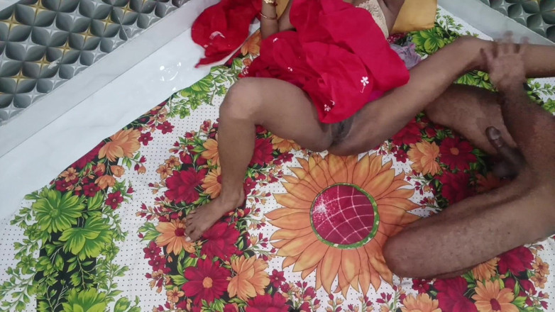 LateralChain349: Indian Bhabhi Red Traditional Dress Intimate Sex with Devar - Homemade