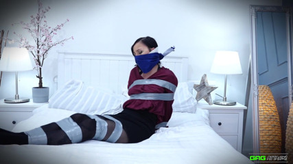 Gag Attack: Lily - secretary in tape bondage