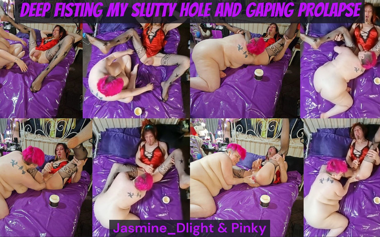 Deep Fisting My Slutty Hole and Gaping Prolapse - Jasmine Dlight & Pinky (Jasmine Dlight - UK's most extreme anal porn star)