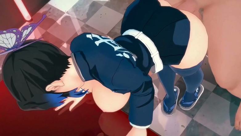 Smixix: Kimetsu No Yaiba Shinobu Hentai Doggystyle Sex Crempie Mmd 3D Blue...