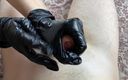 Gloria Gimson: Iubită în mănuși din nailon negru face labă și labă cu picioarele în...