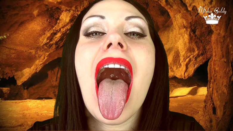 Goddess Misha Goldy: 空腹の狼男はあなたを生きたまま消費したい(POV、口、舌、喉)