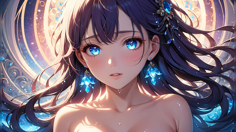 LustRender: Émotion irréelle - une fille ai aux larmes éclatantes dans un gros...