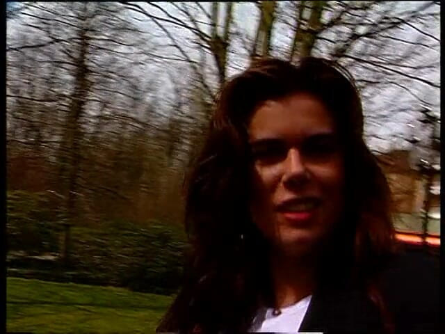 Lucky Cooch: Sexy amateur brunette at outdoors interview
