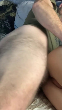 Hairy Stepdaddy Destroyed Young Hole and Cum Inside