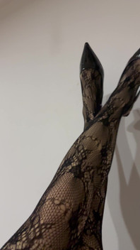 Playing with My Legs in Stocking and Heels