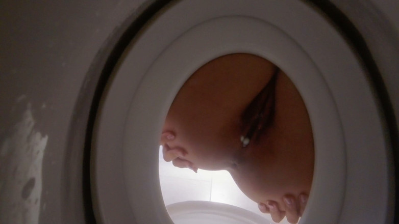 BelleAliz: Bathroom-slave Toilet Peeking on Bellealiz Peeing and Farting
