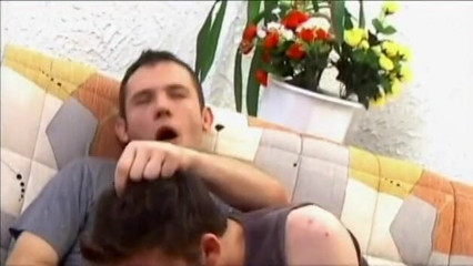 Gays Case: Dominant Mary plunders his young boytoy's brown eye in the...