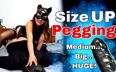 Training Zero: Velikost pegging femdom anální strapon