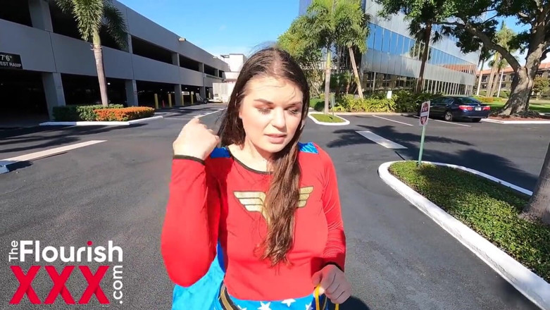 The Flourish XXX: Wonder woman catches her cheating man gets creampie - Anastasia Rose