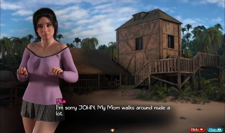 Dirty GamesXxX: Treasure of Nadia: sexy milfka s obrovskými prsy na pláži...