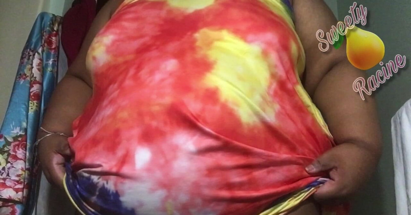 Sweety Racine: Ssbbw büyük göbeğini gösteriyor