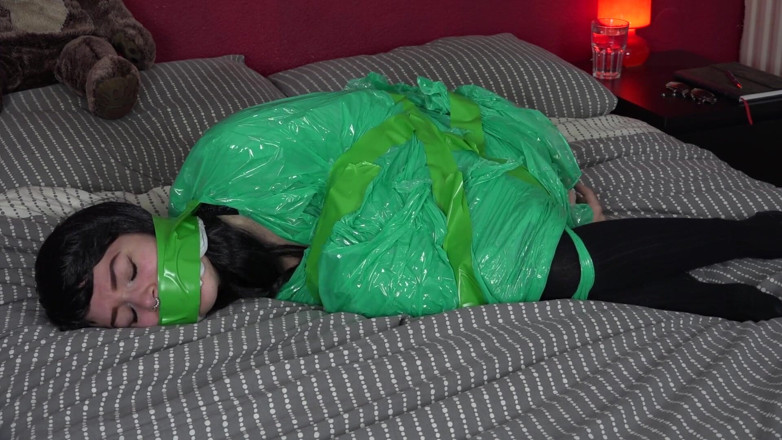 Restricting Ropes: Green Tape bondage