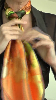 Styling an Ascot-style Satin Scarf - Part 1