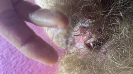 Cuteblonde666: Close up wet hairy pussy big clit