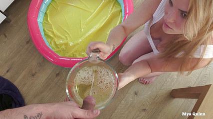 Mya Quinn: Having a bath with all piss collected during the day -...