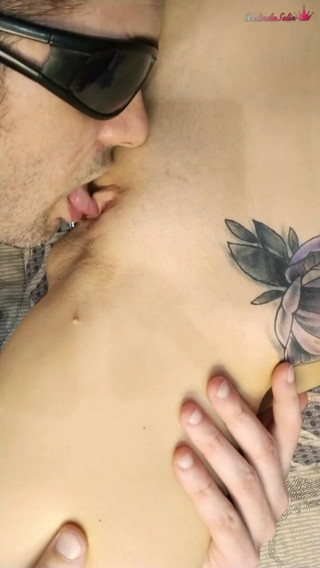 Belinda Selin: Stranger with glasses skillfully licks best friend's tight vagina