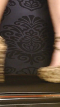 Marche en talons hauts Léopard