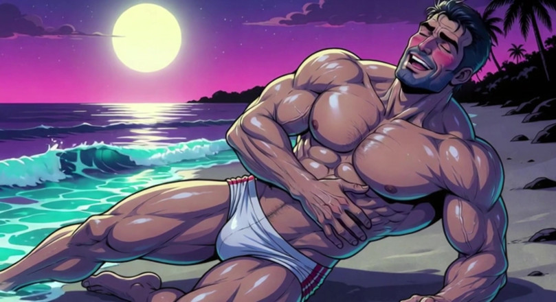 Erotic Man: Ai Muscle Hunks am strand