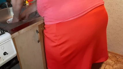 Lesbian-candys: I Jerk off to My Neighbor in the Kitchen While...